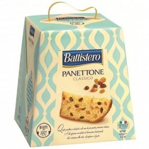 Панеттоне на сливочном масле с изюмом и цукатами, Battistero, Италия, 100 г (срок годности до 30.06.2022)