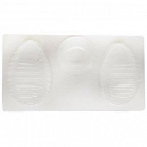 Форма для шоколада «Яйцо рифлёное на подставке» 3 ячейки 11,5х8 см