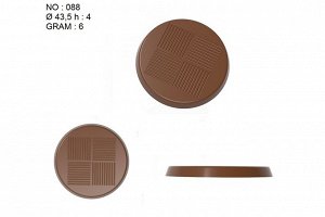 Форма для шоколада «Медианты с узорами» 4,35 см поликарбонатная 20 ячеек, MFS MOULDS, Турция