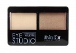 ALVIN D&#039;OR AES-14 Тени для век двойные EYE STUDIO 5г (тон 06 - золото+молочный)
