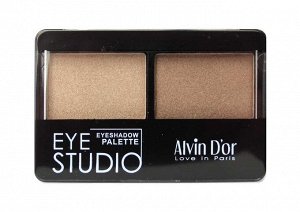 ALVIN D'OR AES-14 Тени для век двойные EYE STUDIO 5г (тон 09 - темное золото+светлое золото)