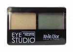 ALVIN D&#039;OR AES-14 Тени для век двойные EYE STUDIO 5г (тон 14 - легкий зеленый+изумруд)