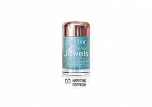 ALVIN D'OR AES-17 Тени-пигмент для век GLOWING JEWELS 3г (тон 03 - НЕБЕСНО-ГОЛУБОЙ)