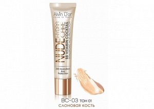 ALVIN D'OR BC-03 Тональный крем для лица BB NUDE HYDRA CARE 25мл. (тон 01 - слоновая кость)