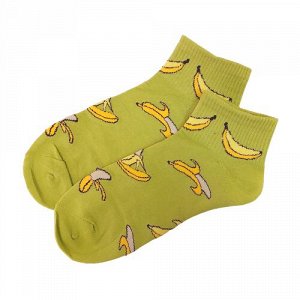 Носки "Бананы", цвет зеленый, арт. 37.0778