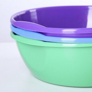 Таз хозяйственный круглый, 5 л, пластик, МИКС