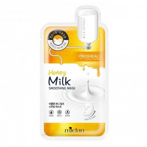 Mediheal MICLAN Маска для лица разглаживающая с медом и молоком, Mask Honey Milk Smoothing, 25мл