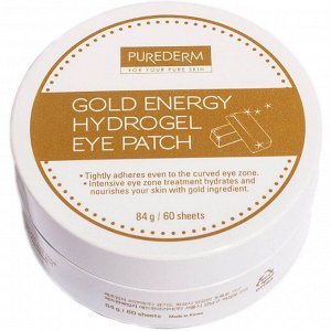 Purederm Патчи для глаз гидрогелевые с золотом Eye Patch Gold Energy Hydrogel, 87 гр (60 шт)