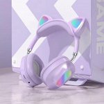 Наушники беспроводные &quot;Cat Ears&quot; кошачьи ушки, светящиеся, 400mAh