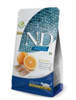 Farmina N&amp;D Cat Ocean Grain Free Neutered сухой беззерновой корм для стерилизованных кошек Сельдь/Апельсин 300гр