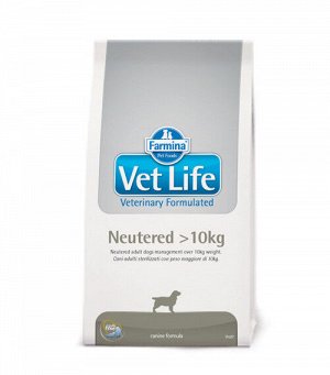 Farmina Vet Life Dog Neutered диета сухой корм для кастрированных и стерилизованных собак весом более 10кг, 2кг
