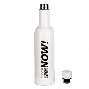 Термос  из нерж/ст LARA LR04-14 (White) - 750 мл, бутылка, матовый, двойные стенки