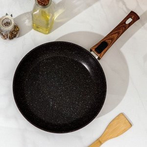 Сковорода кованая Granit, d=26 см, ручка soft-touch, индукция, антипригарное покрытие, цвет чёрный