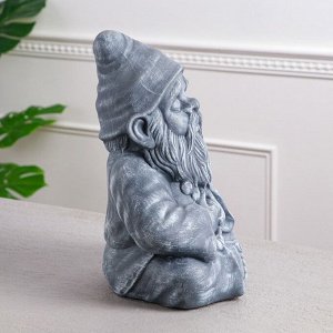 Копилка "Гномик медитирующий", серая, керамика, 36 см