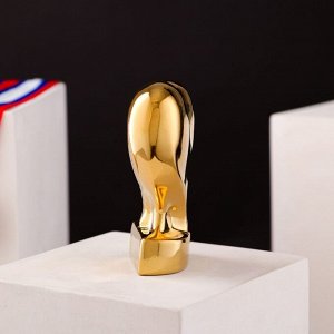 Кубок "Сердце", булат, золотистый, керамика, 12.5 см