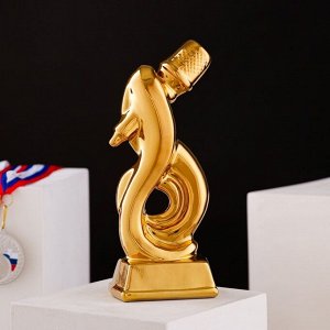 Кубок "Скрипичный ключ", булат, золотистый, керамика, 21 см