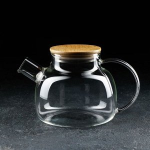 Чайник стеклянный заварочный Magistro «Эко», 1 л, с металлическим ситом