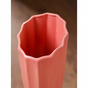 Ваза керамическая "Селена", напольная, розовая, 45 см