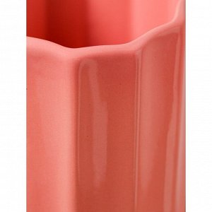 Ваза керамическая "Селена", напольная, розовая, 45 см