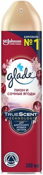 Освежитель воздуха ГЛЭЙД - аэрозоль Пион и сочные ягоды 300мл