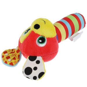 RSS-D3 (500) Текстильная игрушка пищалка с погремушкой "любопытный щенок" Умка в кор.500шт