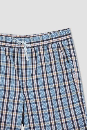 Пижамные штаны-бермуды Defacto Fit стандартной посадки в клетку