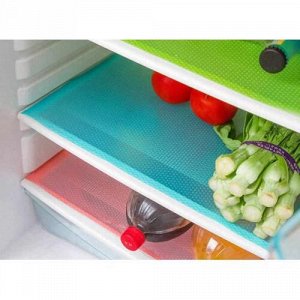 Набор ковриков для полок в холодильнике, в кухонные ящики, 6 шт