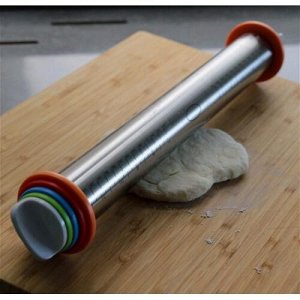 Скалка для теста с фиксатором толщины MaxxMalus "Rolling Pin", 8 предметов