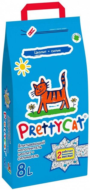Наполнитель PrettyCat впитывающий глиняный "Naturel" 4 кг (8 л)