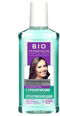 Ополаскиватель для полости рта Bio Stomatolog Professional Отбеливающий с пребиотиками 250 мл