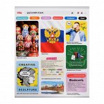Тетрадь 12л., линия, Alingar, скрепка, блок офсет, 100% белизна, мелованный картон (эконом), &quot;Mix Bright&quot;