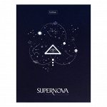 Тетрадь на 4-х кольцах А5, 160 листов, в клетку, SUPERNOVA, твёрдая обложка, матовая ламинация, блок офсет