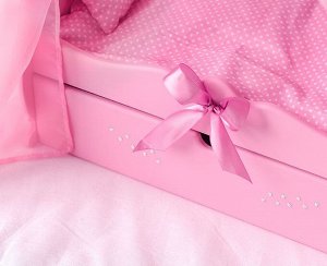 Кроватка с царским балдахином, постельным бельем, ящиком (коллекция "Diamond princes")