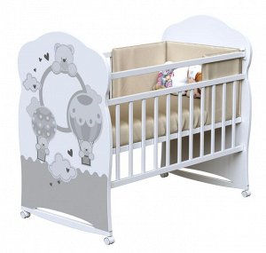 Кровать детская ЛДСП NEW колесо-качалка( 1200х600)