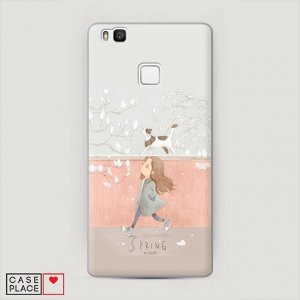 Пластиковый чехол Девочка-весна на Huawei P9 lite