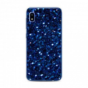 Силиконовый чехол Синие блестки рисунок на Samsung Galaxy A10
