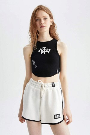 Cool BT21 Slim Fit Halter Neck Crop Singlet