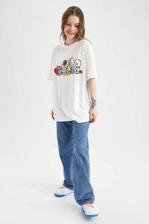 Cool BT21 Oversize-футболка с круглым вырезом и короткими рукавами