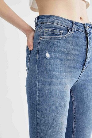Джинсовые брюки с рваными деталями и отделкой Anna Super Skinny Fit