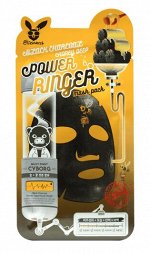 Elizavecca Deep Power Ringer Mask Pack Black Charcoal Honey Тканевая маска c древесным углем и медом, 23 мл