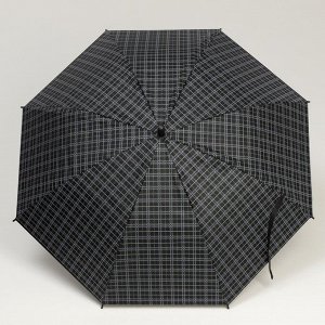 Зонт - трость полуавтоматический «Клетка», 8 спиц, R = 46 см, цвет МИКС