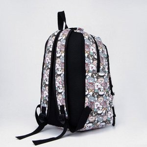Рюкзак на молнии, сумка, косметичка, цвет серый