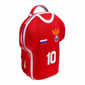 Рюкзак детский каркасный, 30 х 25 х 7 мм, "Футболка", красный/белый