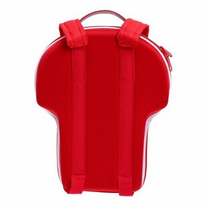 Рюкзак детский каркасный "Футболка", 30 х 25 х 7 см, красный, белый