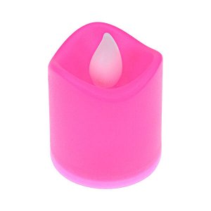 SVZ005-04 Светодиодная свеча, 4х3см, цвет розовый