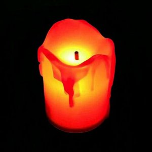 SVZ006-03 Светодиодная свеча, 5х3,см, цвет красный