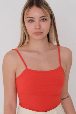 Гранатовый тонкий ремешок Crop Singlet