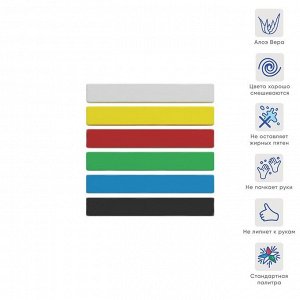 Пластилин мягкий (восковой), 6 цветов, 90 г, ArtBerry премиум, с Алоэ Вера, картон, с европодвесом
