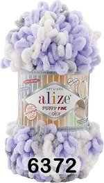 Пряжа для вязания Alize Puffy FINE color цвет №6372