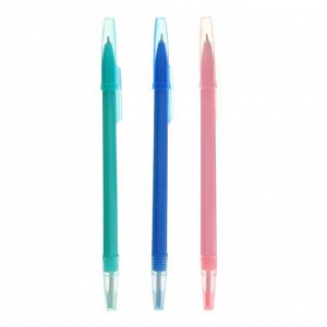 Ручка шариковая "Пастель", стержень синий, тонированный колпачёк, МИКС, ЭКОНОМ